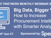NEW WEBINAR – Five Strategies to Increase Procurement Intelligence (and Performance)