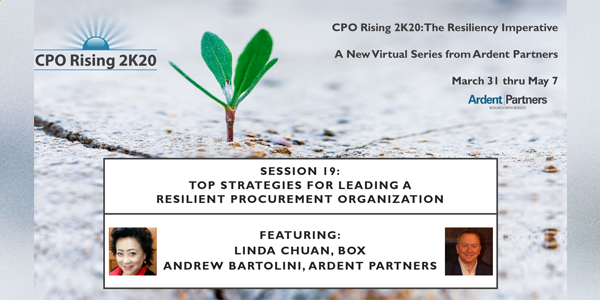 Ardent’s “2K20 Series” – Top Strategies for Leading a Resilient Procurement Organization Session