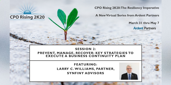 Ardent’s “2K20 Series” – Prevent, Manage, Recover: Key Strategies to Execute a Business Continuity Plan Session