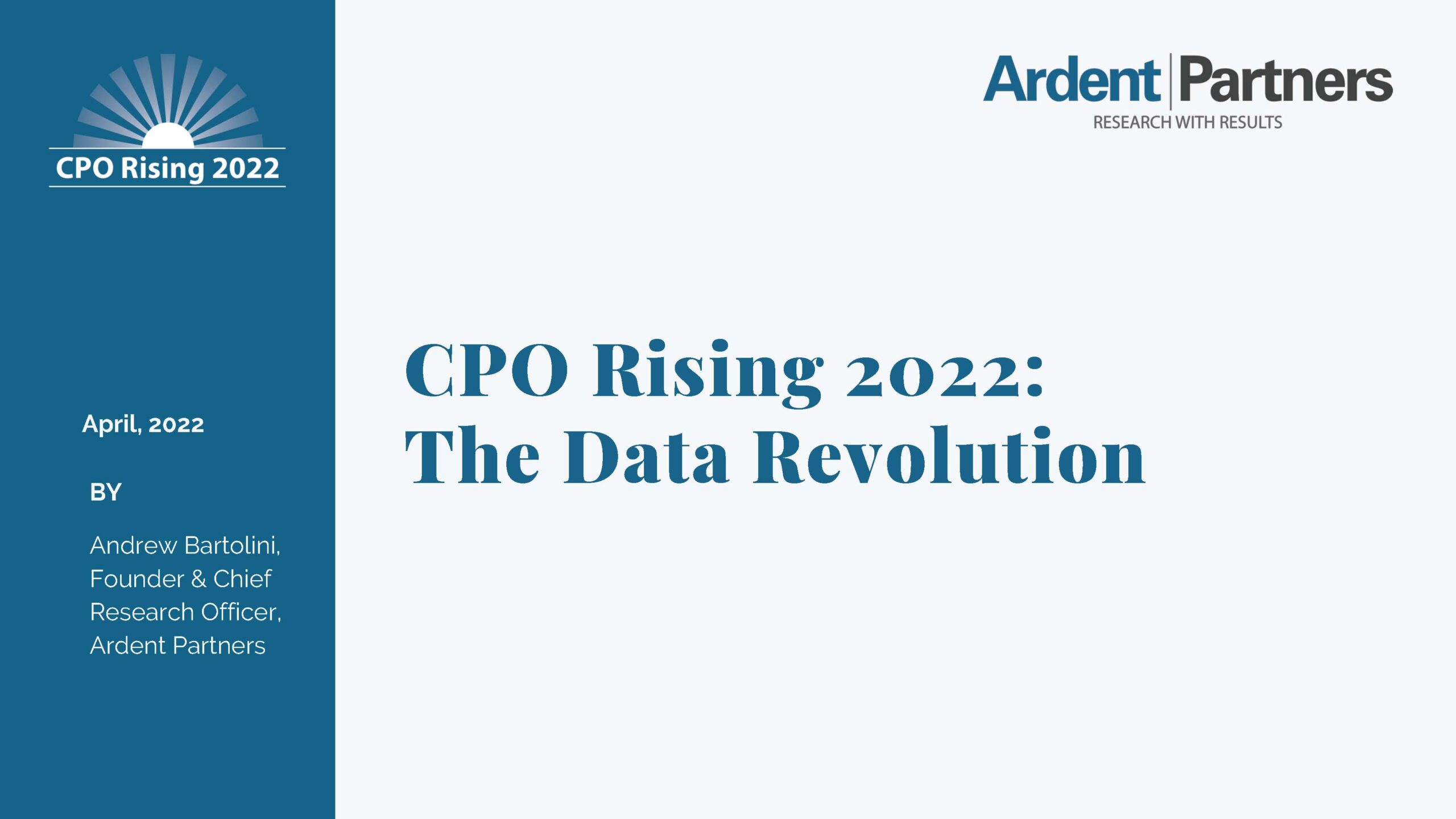 CPO Rising 2022: The Data Revolution (New Webinar)