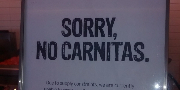 Three Supply Management Lessons Learned from the Great Carnitas Shortage of 2015