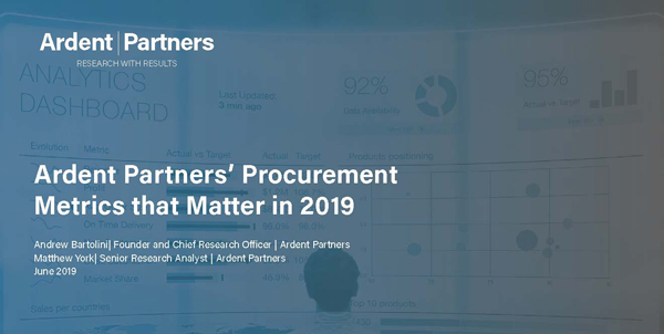 Ardent Partners’ Newest eBook, Procurement Metrics that Matter in 2019, Available for a Limited Time Only!