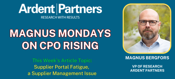 Magnus Mondays — Supplier Portal Fatigue, a Supplier Management Issue