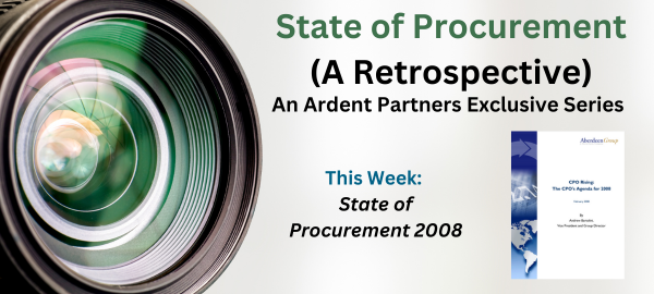 State of Procurement (A Retrospective): Insights from the 2008 Agenda