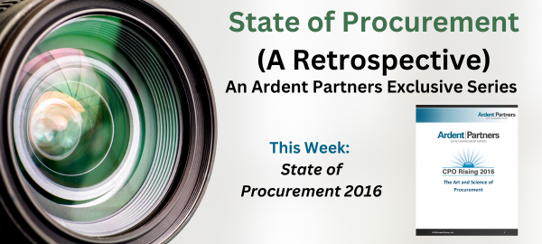 State of Procurement (A Retrospective): Insights from the 2016 Agenda